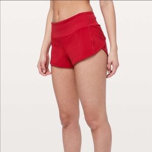 Lululemon Speed Up Shorts Red